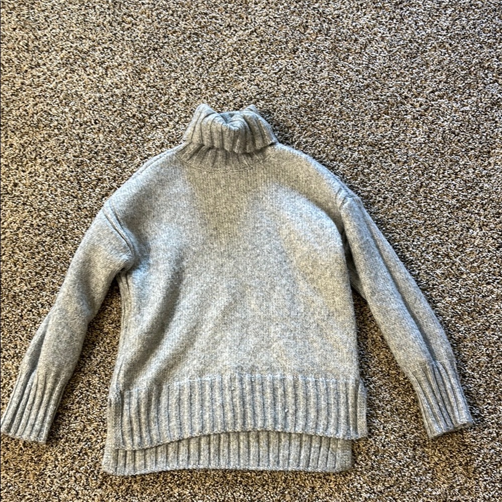 Gray Turtleneck Sweater